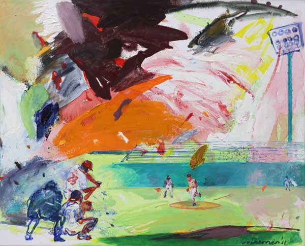 Sportgemälde mit Baseball von Jan van Diemen, art, painting, sports