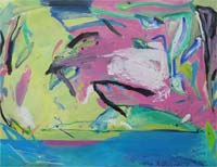 roze, Gemälde dynamische Landschaften